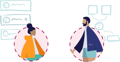 Illustration of two people using the OpenDOAR service